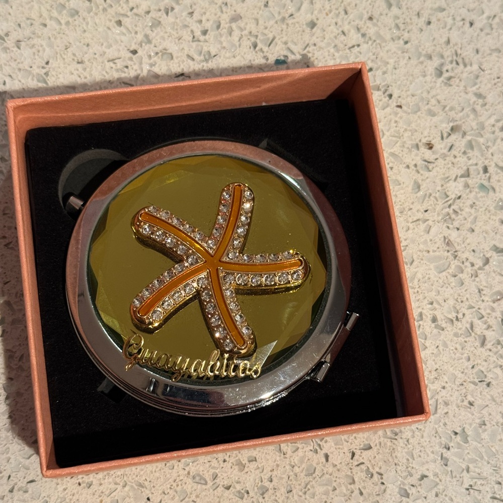 Guayabitos Gold Starfish Compact Mirror